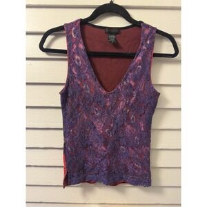 Custo Barcelona VTG Psychedelic Tank Top Women's Small Y2K Graphic Sleeveless